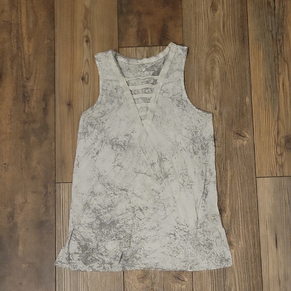 American Eagle Outfitters Marble Gray Tank Top